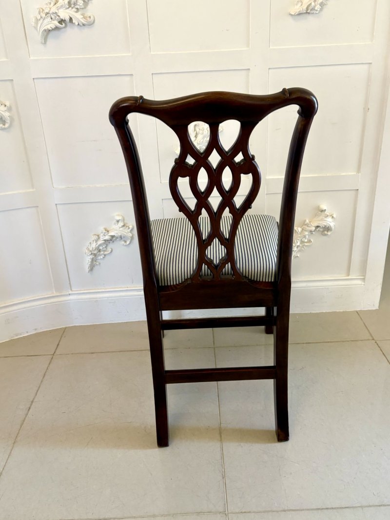 Set of 8 Antique Edwardian Quality Mahogany Dining Chairs - Image 10